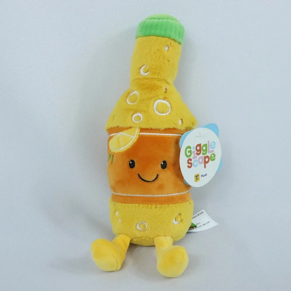 Target Gigglescape Orange Soda Bottle Plush Stuffed Drink New with Tags